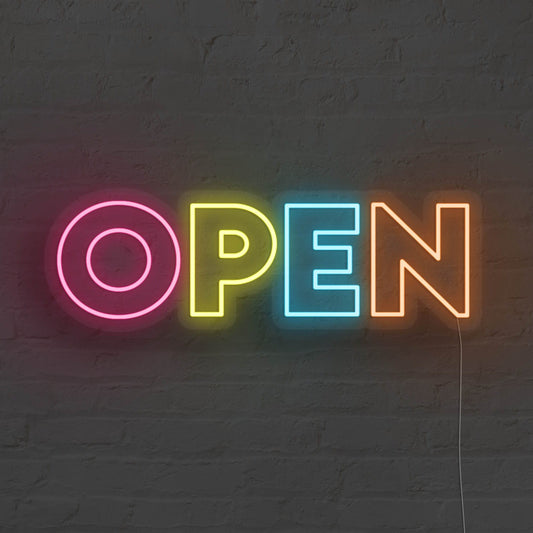 Rainbow Open Led Neon Sign