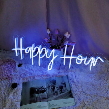 Happy Hour Neon Sign