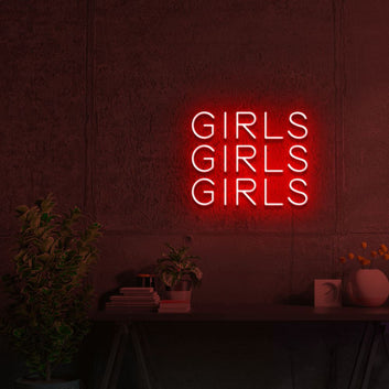 Girls Girls Girls Neon Sign