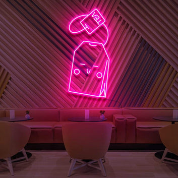 "KAWAll TEA BAG"NEON SIGN FOR CAFES