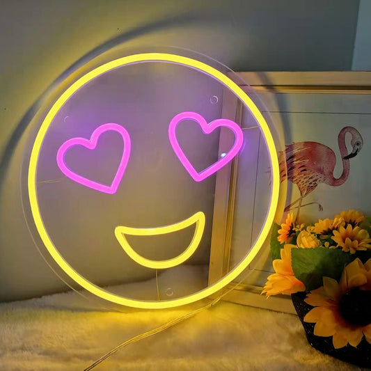 Emoji Smile Neon Sign