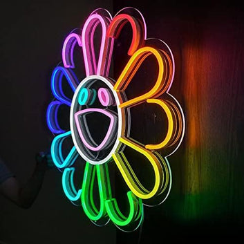 Sunflower by Takashi Murakami Neon Sign