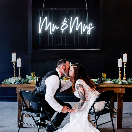 Mr & Mrs Wedding Neon Sign