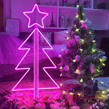 3D Christmas Tree Neon Sign