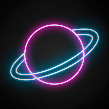 Saturn Planet LED Neon Sign Yneon