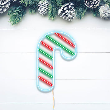 Candy Cane Neon Sign