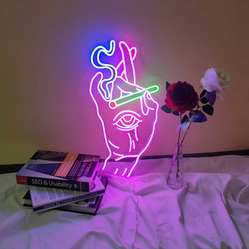 Smoking Hand LED Neon Sign