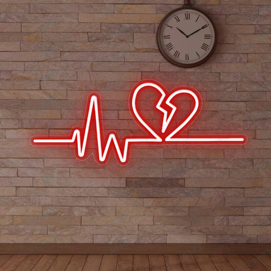 Heartbeats Cardiogram Neon Sign