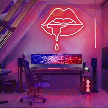 Dripping lips Neon Sign YNeon