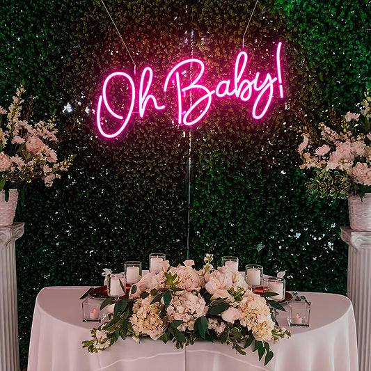 Oh Baby Wedding Neon Sign