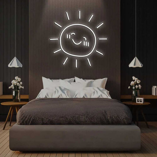 Sun Smiley LED Neon Sign