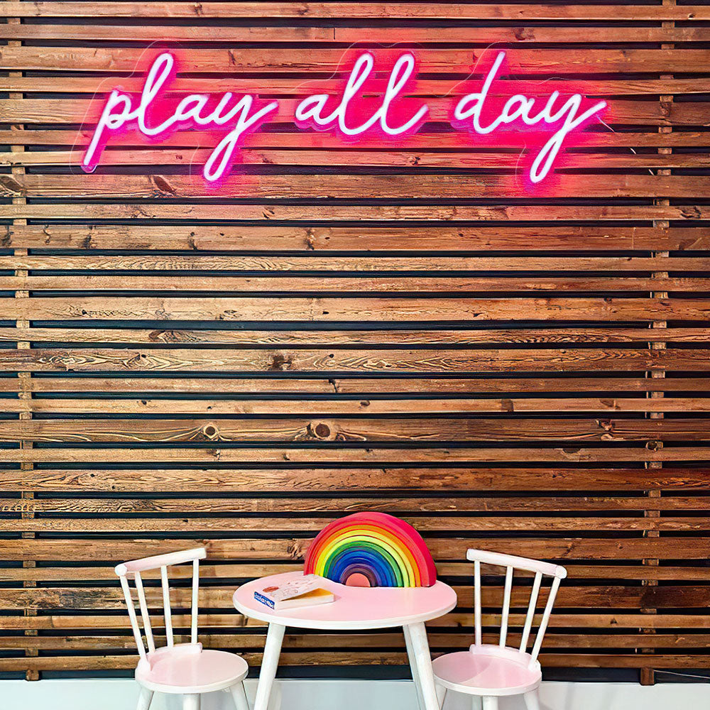 Play All Day Neon Sign Neon Gamer Sign - PageNeon