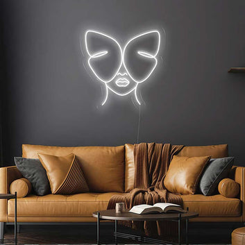 Butterfly Girl LED Neon Sign