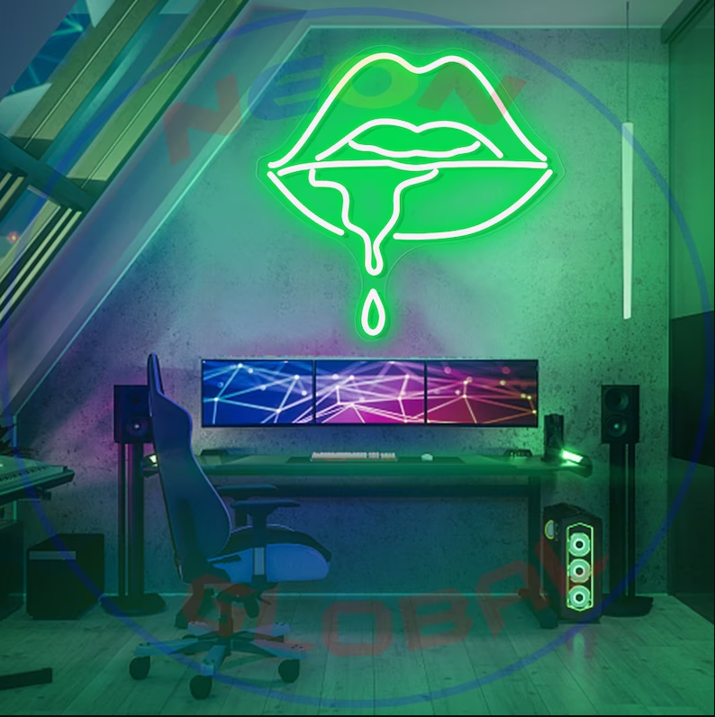 Dripping lips Neon Sign YNeon