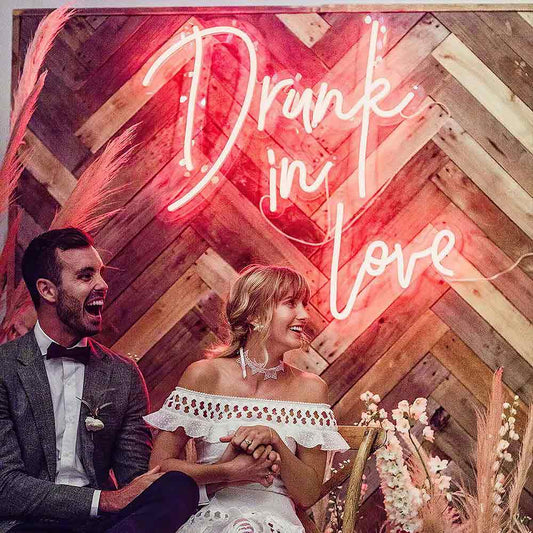 Drunk in Love Wedding Neon Sign