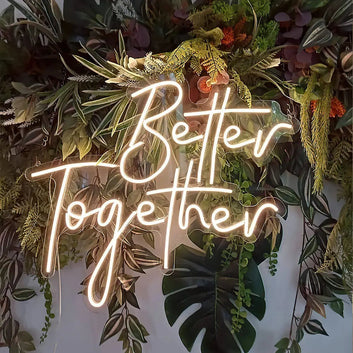 Better Together Wedding Neon Sign