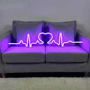 Heartbeat LED Neon Sign