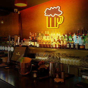 Beer Shaped Neon Sign