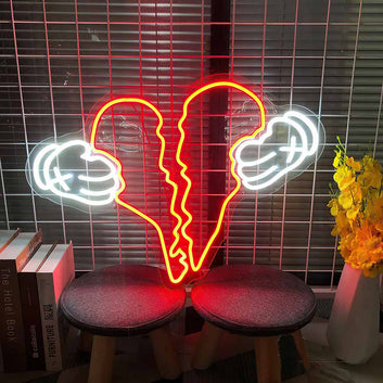 Broken Heart Neon Sign