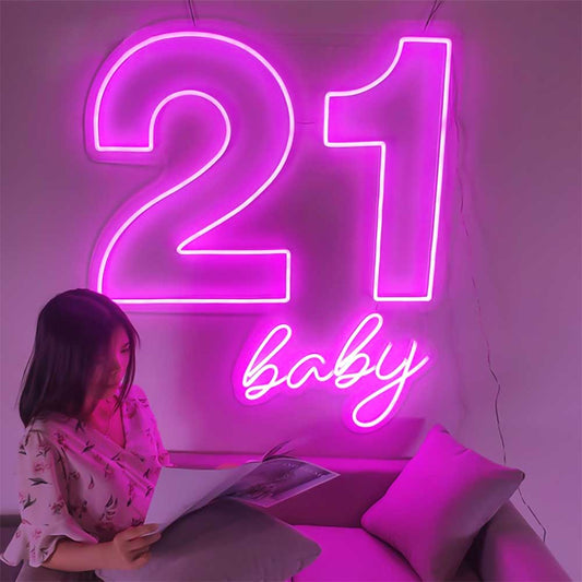 21 Baby Neon Sign