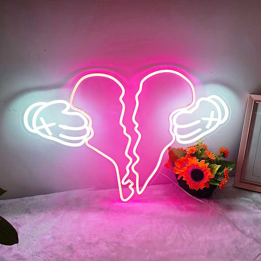 Broken Heart Neon Sign