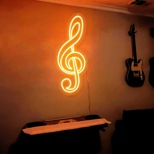 Treble Clef Neon Sign