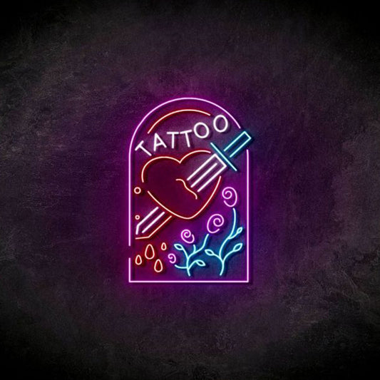 Led Neon Sign Tattoo Heart