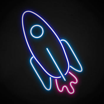 Rocket  Art Neon Sign