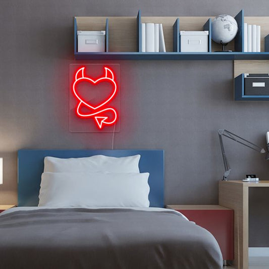 Devil Heart Neon Sign