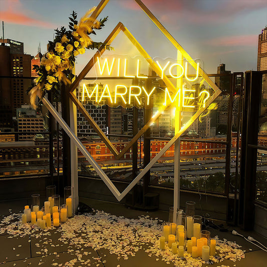 Will You Marry Me Party Neon Sign