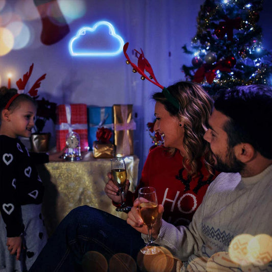 Cloud Christmas Neon Sign