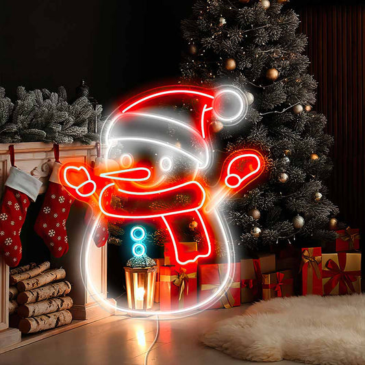 Snowman Neon Sign