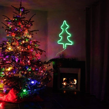 Xmas Green Christmas Tree Neon Sign