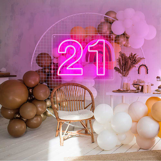 21th Birthday Neon Sign