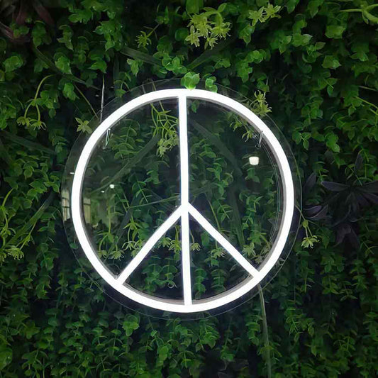 Peace Symbol LED Neon Sign