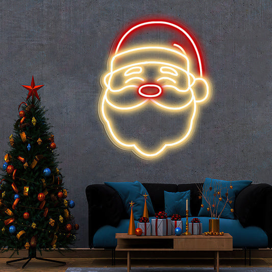 Santa Neon Sign