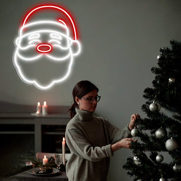 Santa Neon Sign