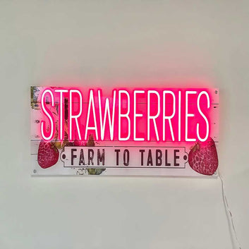 Strawberries Neon Sign