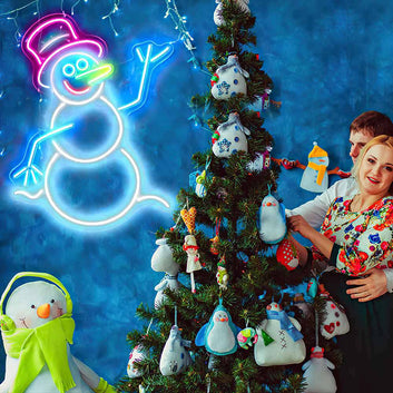 Snowman Neon Sign For Christmas Neon Sign