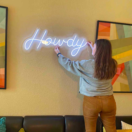 Howdy  LED neon sign