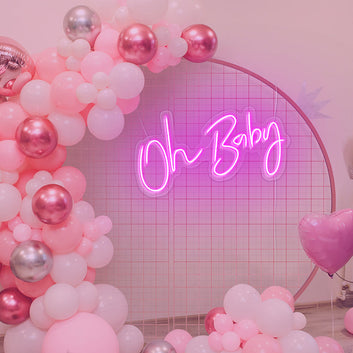Oh Baby Birthday Neon Sign