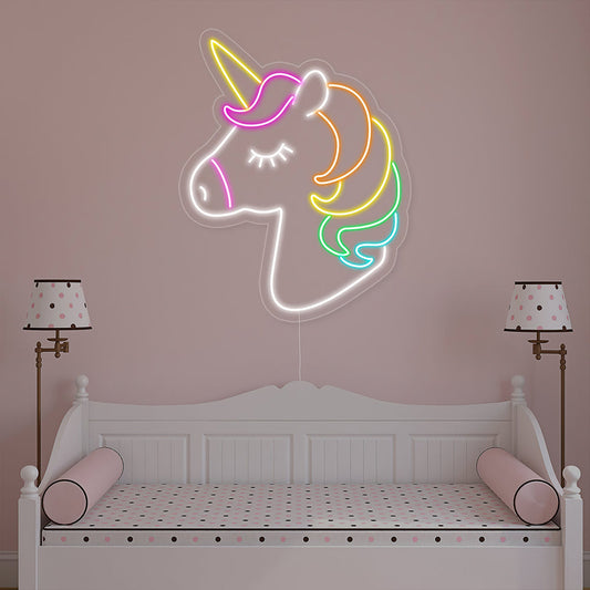 Unicorn Head Neon Sign