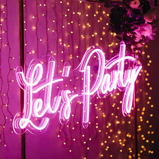 Let's Party LED Neon Sign