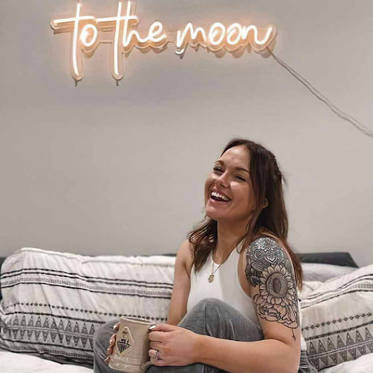 To The Moon Neon Sign