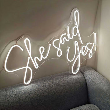 She Said Yes Wedding Neon Signs