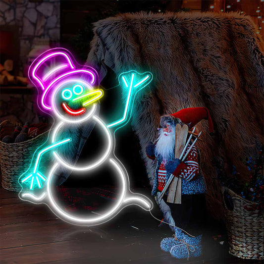 Snowman Neon Sign For Christmas Neon Sign