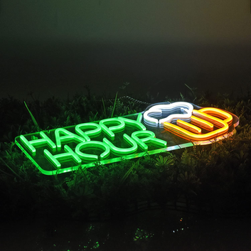 Happy Hour Beer Neon Sign