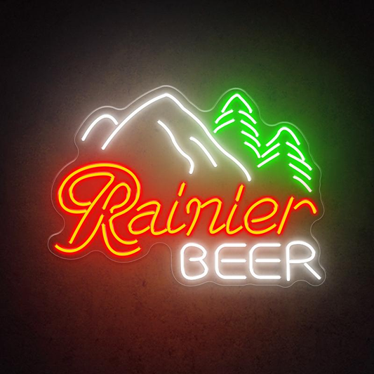 Rainier Beer bar neon sign