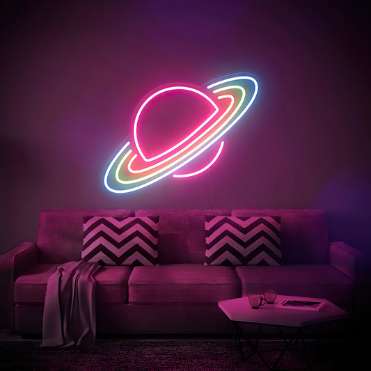 Saturn LED Neon Sign