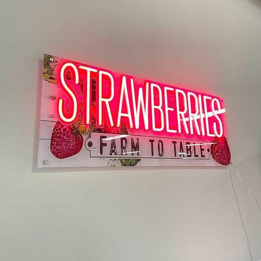 Strawberries Neon Sign